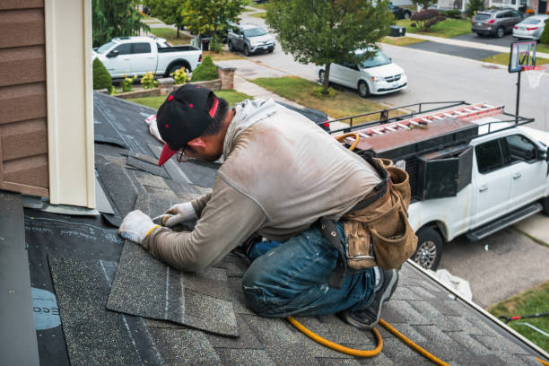 Professional Flat Roof Repair technician working in Barrington, NH